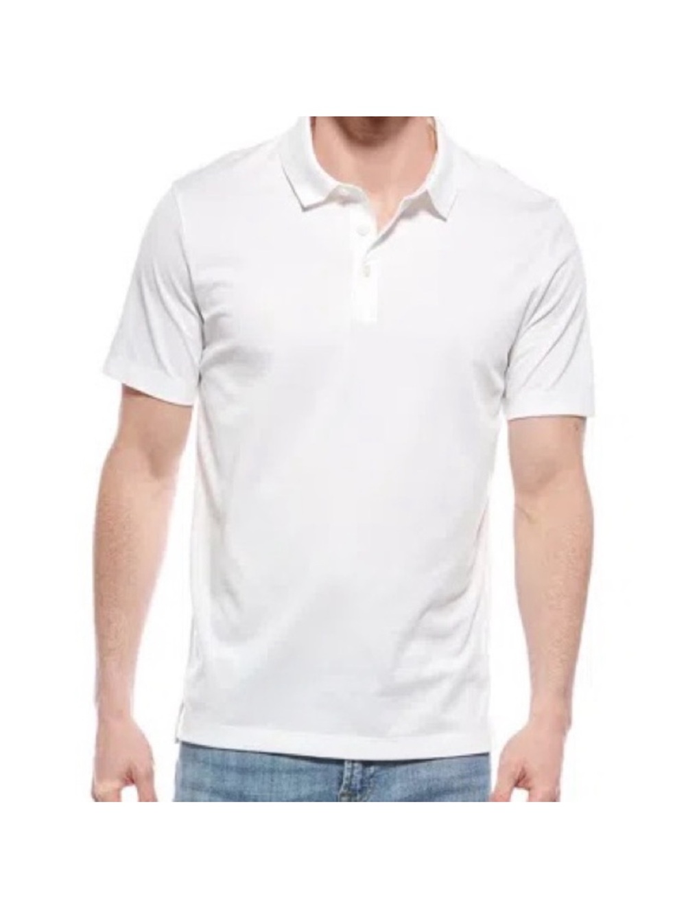 Theory Atlas Polo Size XXL White Shortsleeve Mens Button Up
